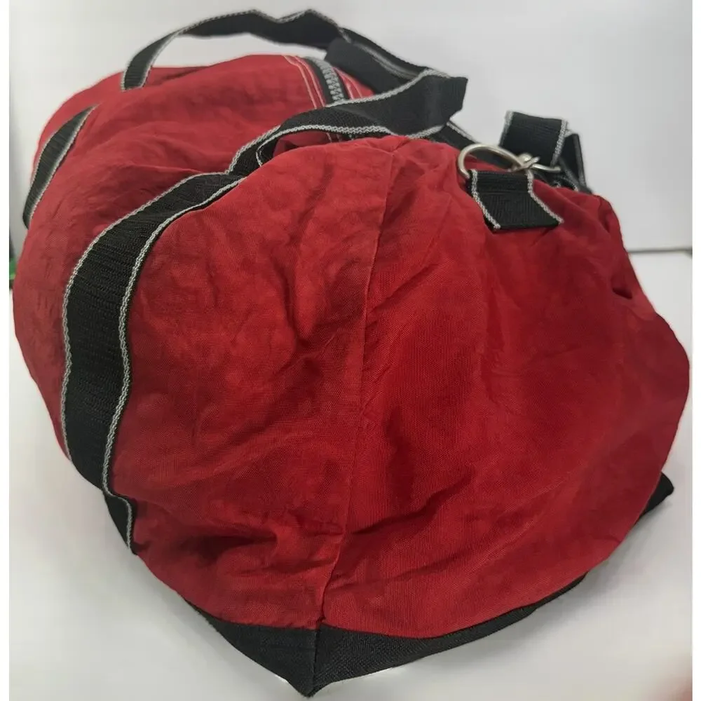Disney Mickey Mouse Toon Duffle Bag Red Black Gym Weekender Travel  Strap